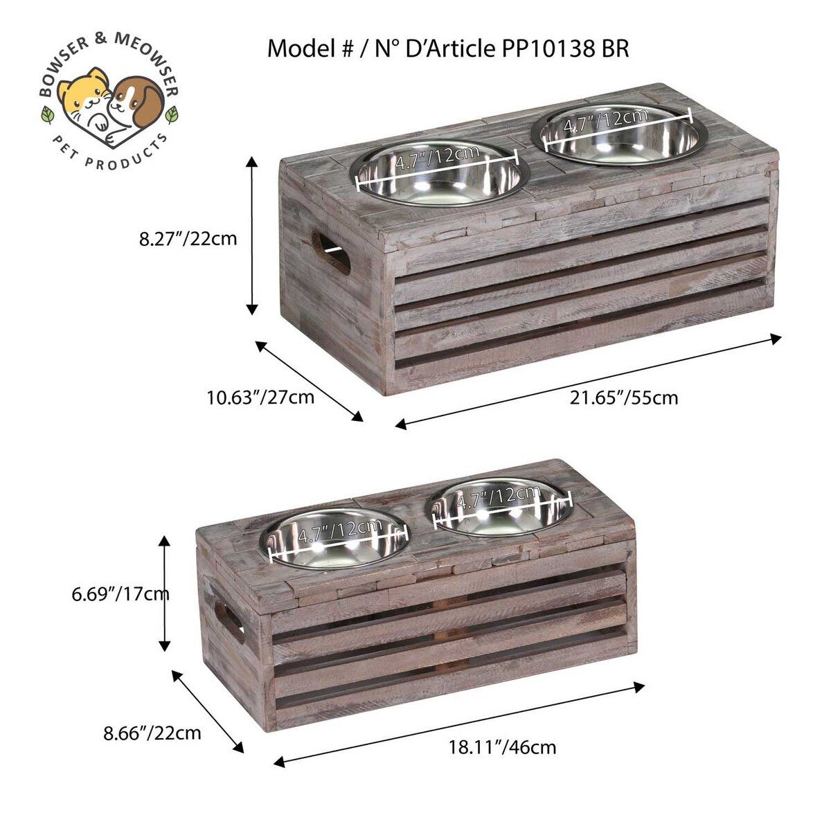 Wooden pet dishes